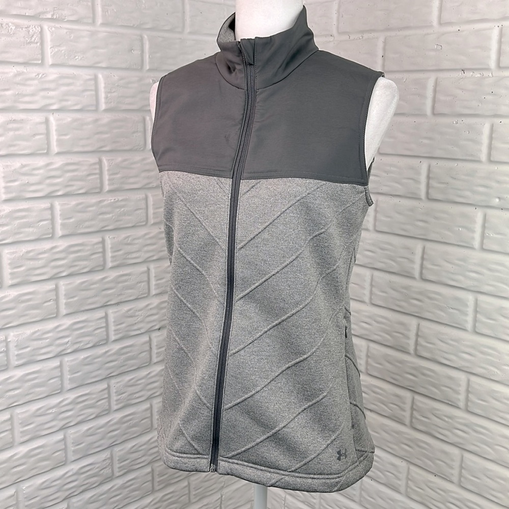 Under Armour Gray Quilted Full-Zip Vest